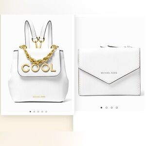 NWOT MICHAEL KORS MOTT  SMALL EMBELLISHED BACKPACK AND  ENVELOPE WALLET SET